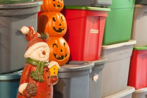 plastic storage bins with holiday decorations RDS Environmental Colorado